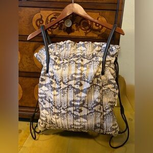 Vintage Krizia Snakeskin Patterned Backpack